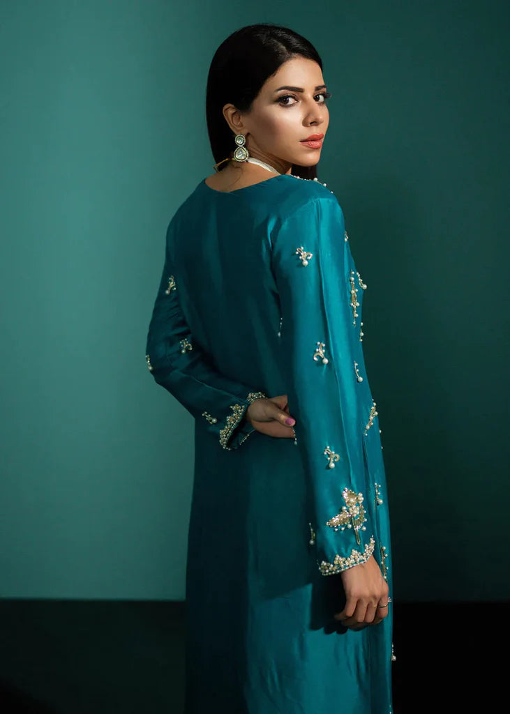 Amara | Festive Wear Silk Embroidered Suit