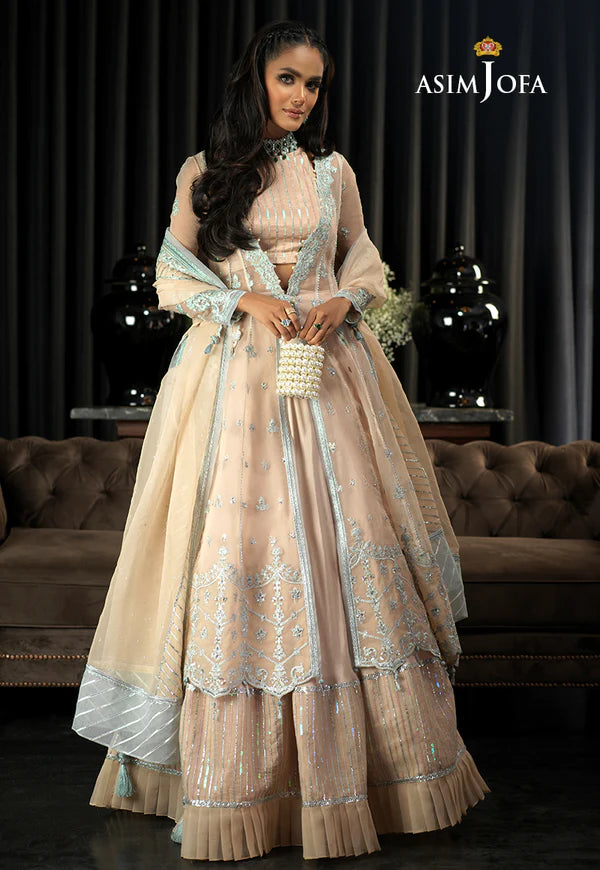Asim Jofa | Naz Embroidered Jacket Dress