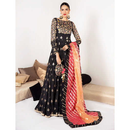 HAYAL | Silk Embellished Kalidaar Pishwas