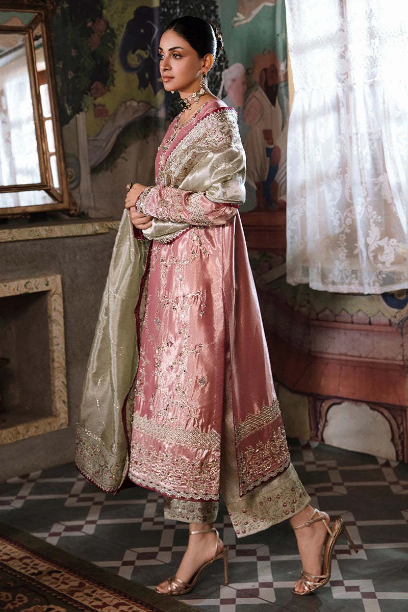 Mushq | Pink Festive Embellished Silk Suit