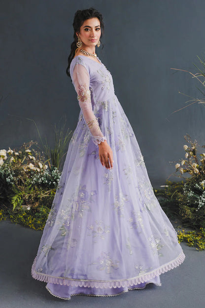 MUSHQ | Lilac Luxury Embellished Organza Pishwas Gown